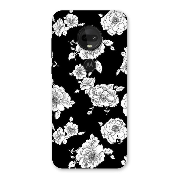 Cool Pattern Flowers Back Case for Moto G7