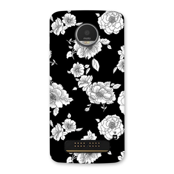 Cool Pattern Flowers Back Case for Moto Z Play