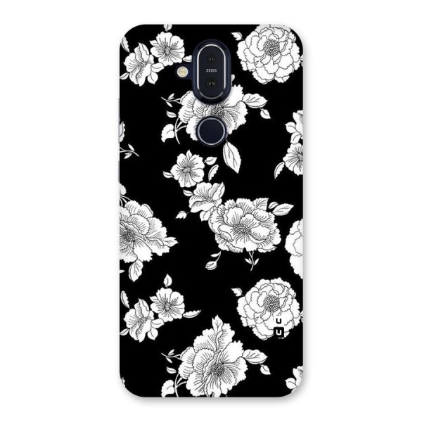 Cool Pattern Flowers Back Case for Nokia 8.1
