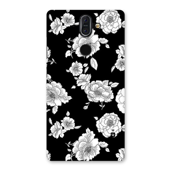 Cool Pattern Flowers Back Case for Nokia 8 Sirocco
