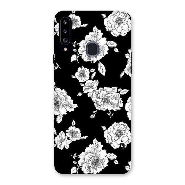 Cool Pattern Flowers Back Case for Samsung Galaxy A20s