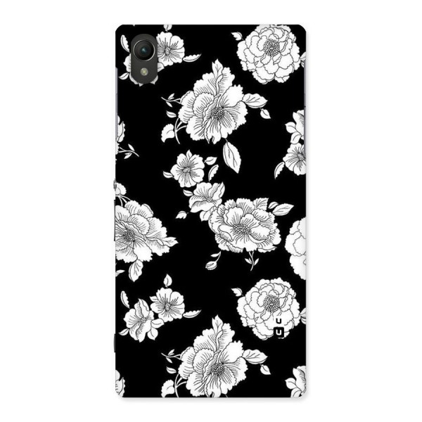 Cool Pattern Flowers Back Case for Sony Xperia Z1