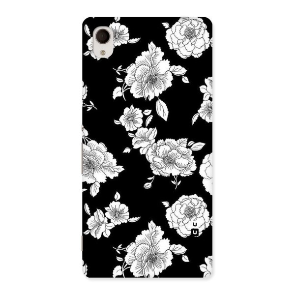 Cool Pattern Flowers Back Case for Xperia M4 Aqua