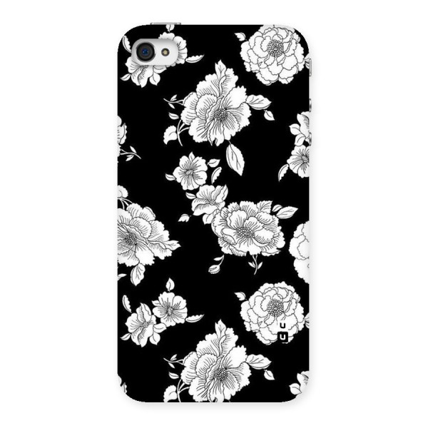 Cool Pattern Flowers Back Case for iPhone 4 4s