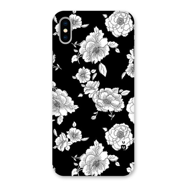 Cool Pattern Flowers Back Case for iPhone XS