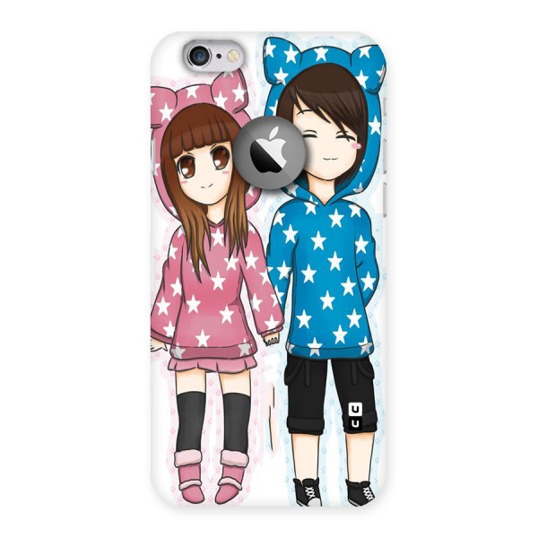 Couple In Stars Back Case for iPhone 6 Logo Cut