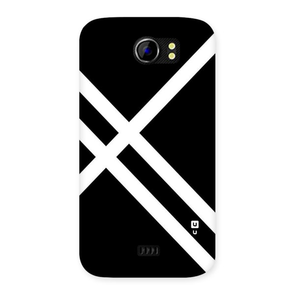 CrissCross Lines Back Case for Micromax Canvas 2 A110