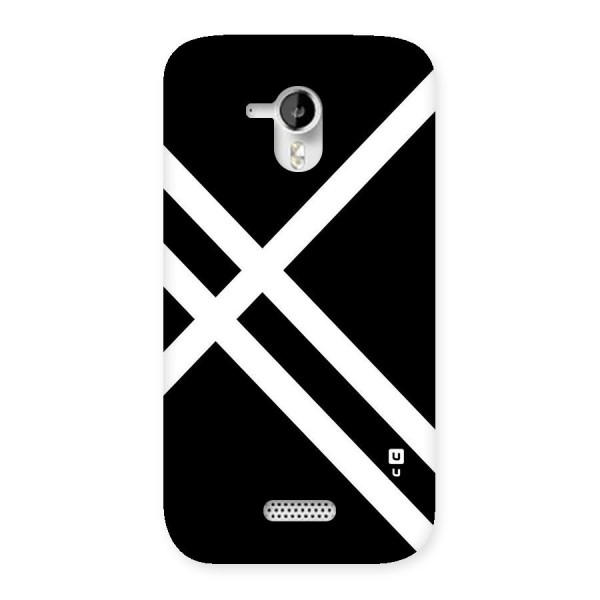 CrissCross Lines Back Case for Micromax Canvas HD A116