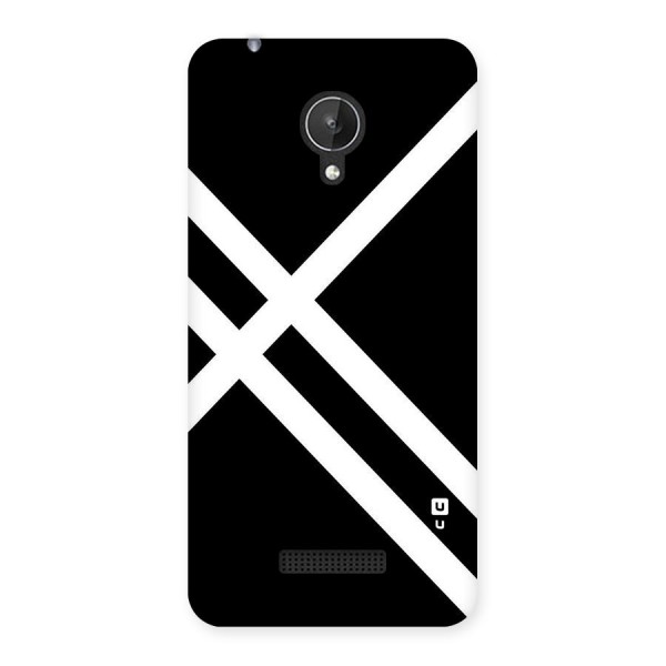 CrissCross Lines Back Case for Micromax Canvas Spark Q380
