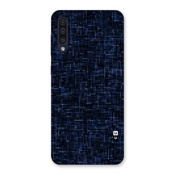 Criss Cross Blue Pattern Back Case for Galaxy A50