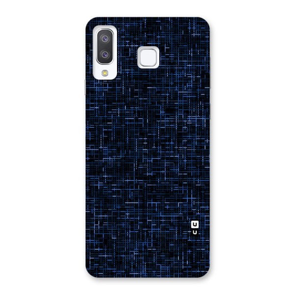 Criss Cross Blue Pattern Back Case for Galaxy A8 Star