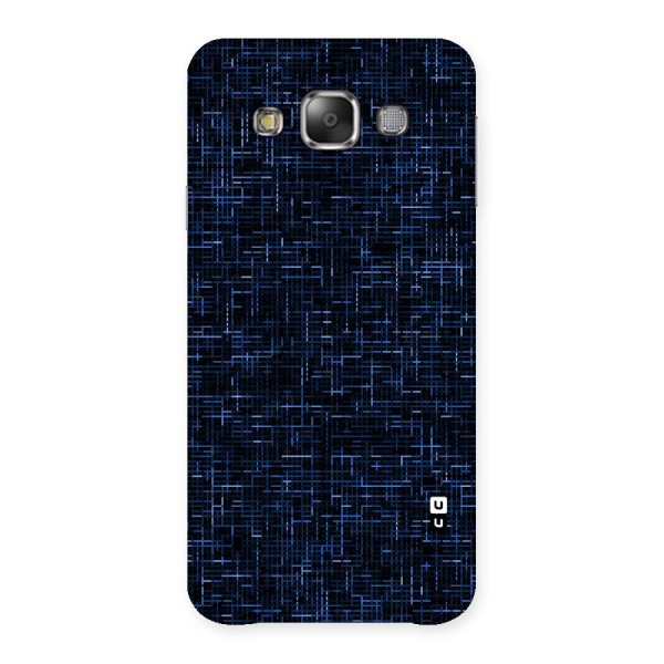 Criss Cross Blue Pattern Back Case for Galaxy E7