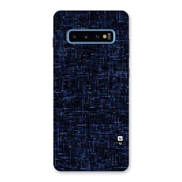 Criss Cross Blue Pattern Back Case for Galaxy S10 Plus