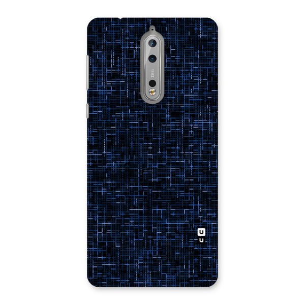 Criss Cross Blue Pattern Back Case for Nokia 8