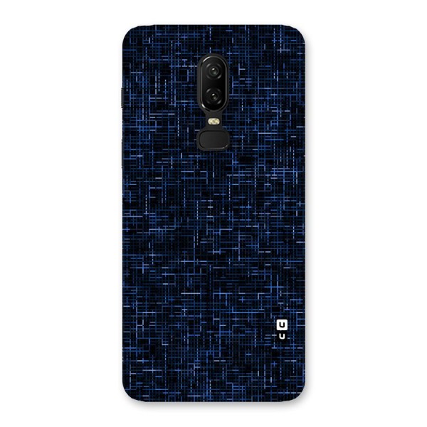 Criss Cross Blue Pattern Back Case for OnePlus 6