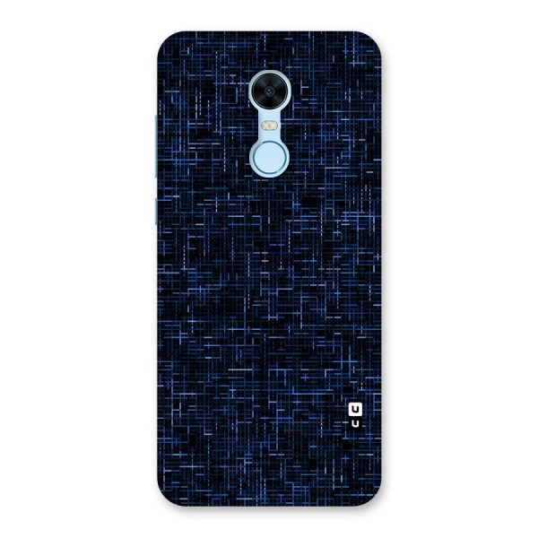 Criss Cross Blue Pattern Back Case for Redmi Note 5