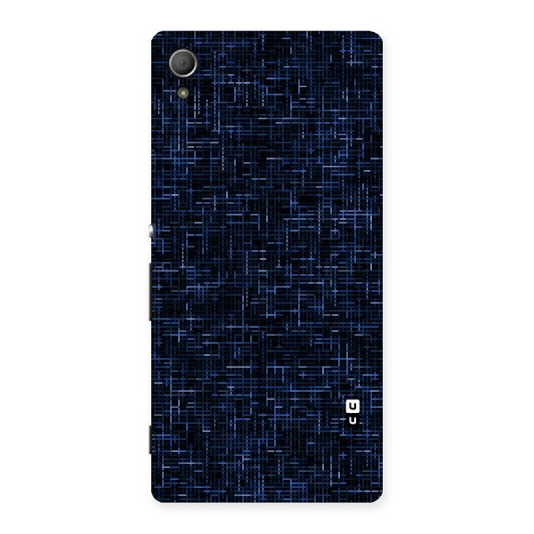 Criss Cross Blue Pattern Back Case for Xperia Z4