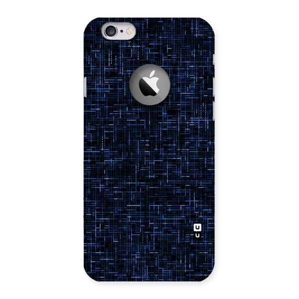 Criss Cross Blue Pattern Back Case for iPhone 6 Logo Cut