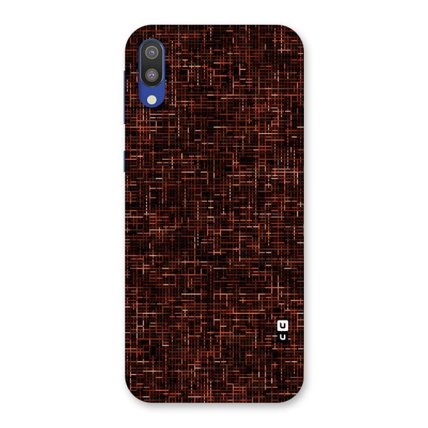 Criss Cross Brownred Pattern Back Case for Galaxy M10