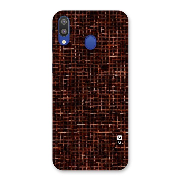 Criss Cross Brownred Pattern Back Case for Galaxy M20