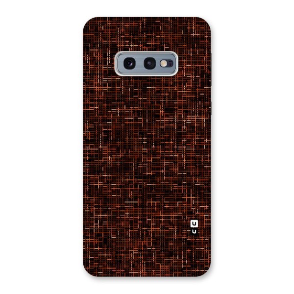 Criss Cross Brownred Pattern Back Case for Galaxy S10e