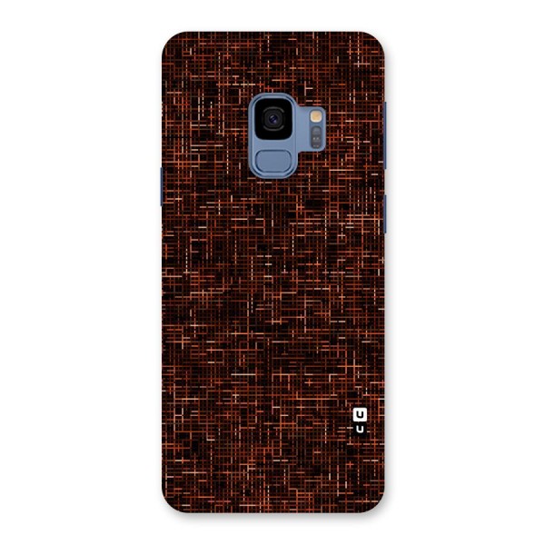 Criss Cross Brownred Pattern Back Case for Galaxy S9