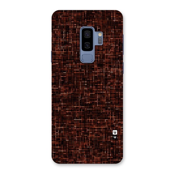 Criss Cross Brownred Pattern Back Case for Galaxy S9 Plus