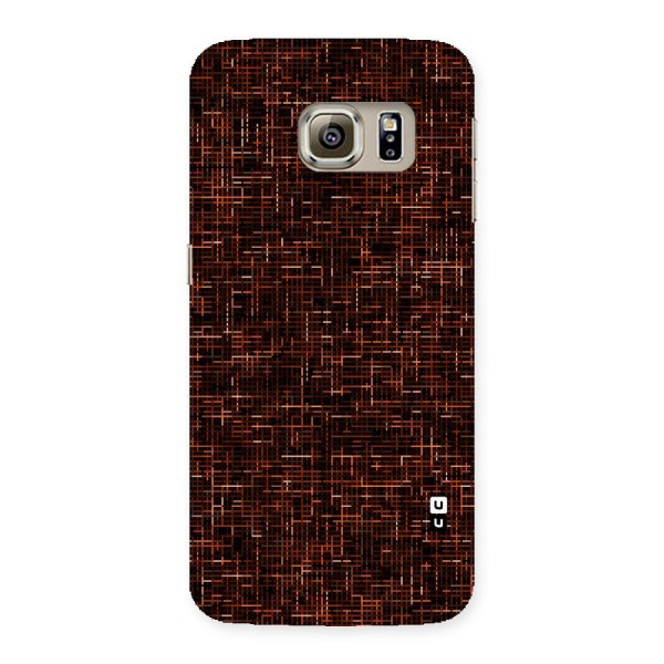 Criss Cross Brownred Pattern Back Case for Samsung Galaxy S6 Edge