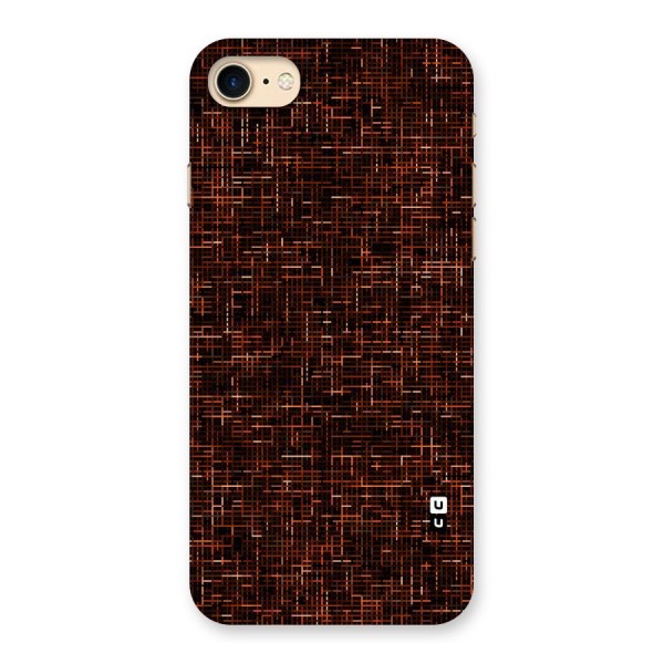 Criss Cross Brownred Pattern Back Case for iPhone 7