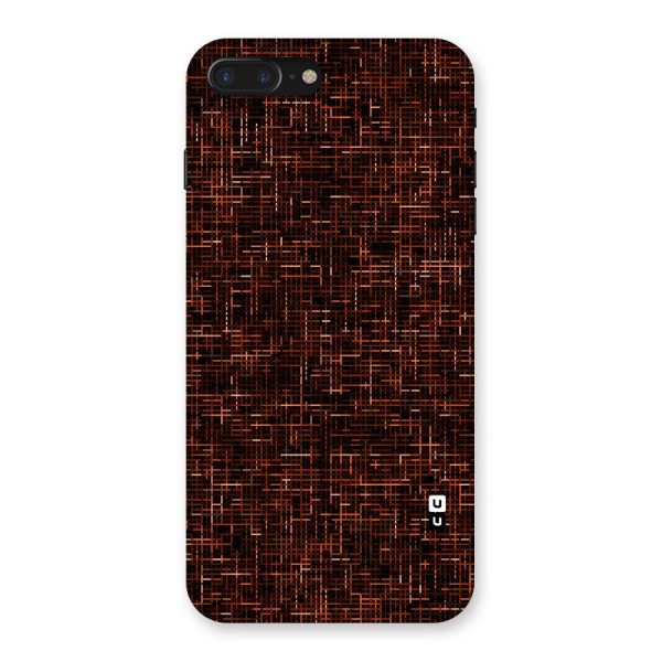 Criss Cross Brownred Pattern Back Case for iPhone 7 Plus