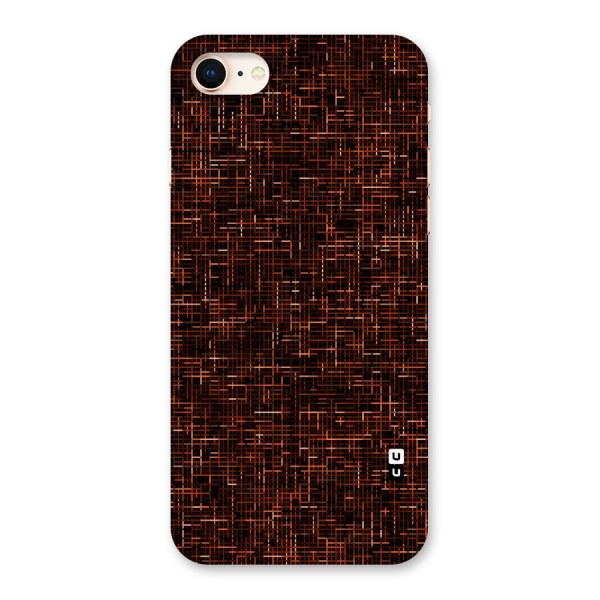 Criss Cross Brownred Pattern Back Case for iPhone 8