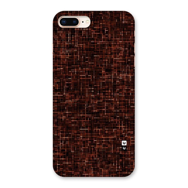 Criss Cross Brownred Pattern Back Case for iPhone 8 Plus