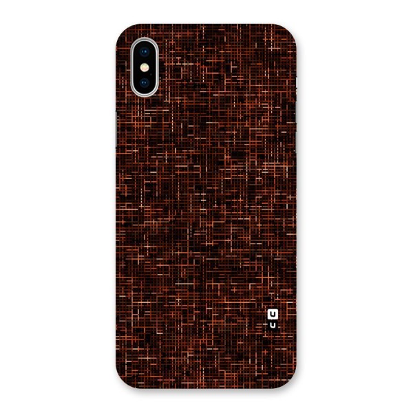 Criss Cross Brownred Pattern Back Case for iPhone XS