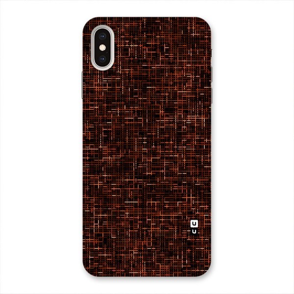Criss Cross Brownred Pattern Back Case for iPhone XS Max