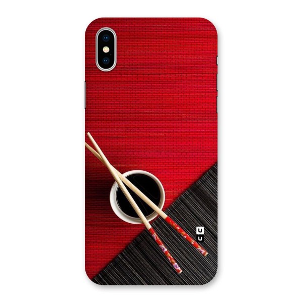 Cup Chopsticks Back Case for iPhone X