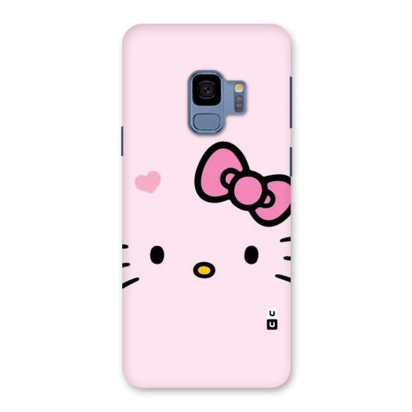 Cute Bow Face Back Case for Galaxy S9