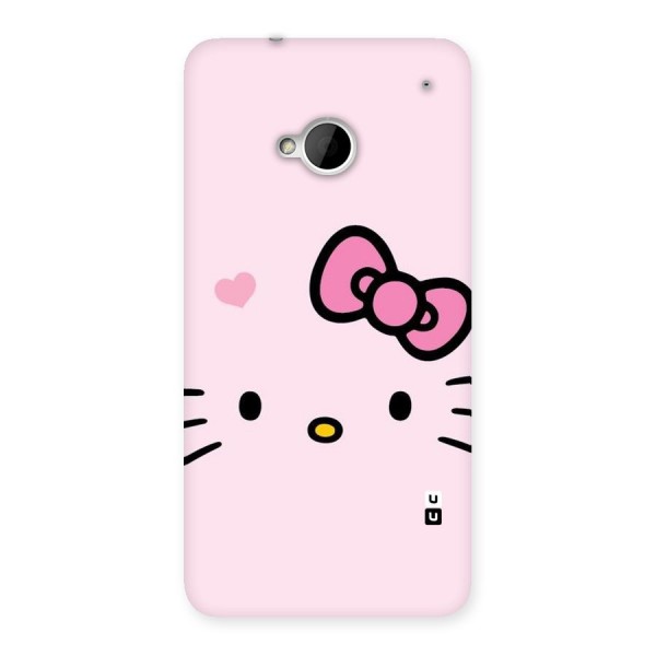 Cute Bow Face Back Case for HTC One M7