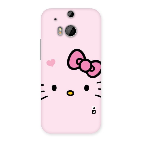 Cute Bow Face Back Case for HTC One M8