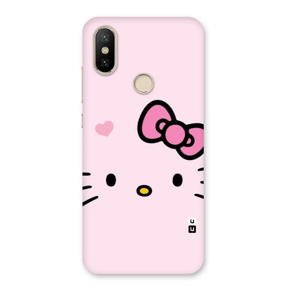 Cute Bow Face Back Case for Mi A2