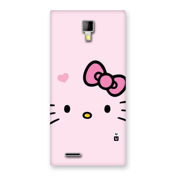 Cute Bow Face Back Case for Micromax Canvas Xpress A99