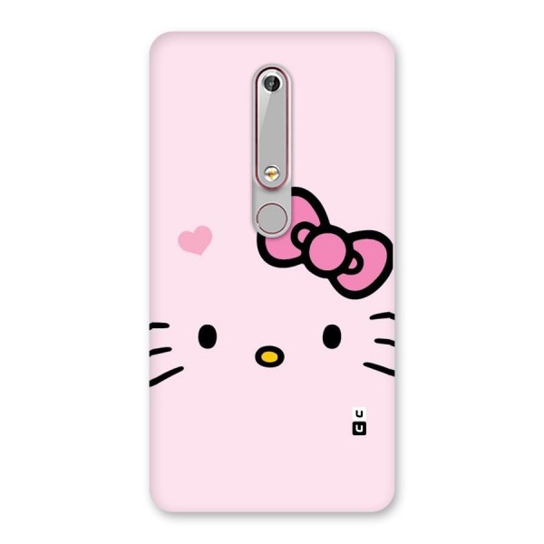 Cute Bow Face Back Case for Nokia 6.1