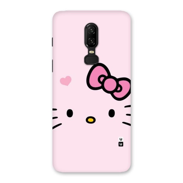 Cute Bow Face Back Case for OnePlus 6