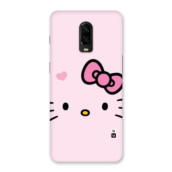 Cute Bow Face Back Case for OnePlus 6T