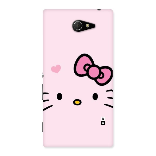Cute Bow Face Back Case for Sony Xperia M2