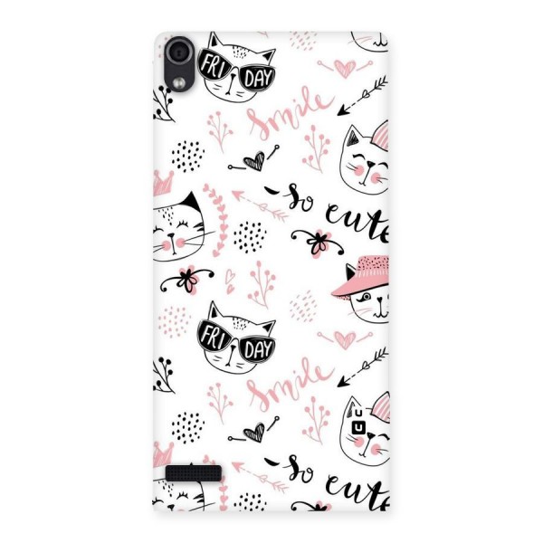 Cute Cat Swag Back Case for Ascend P6
