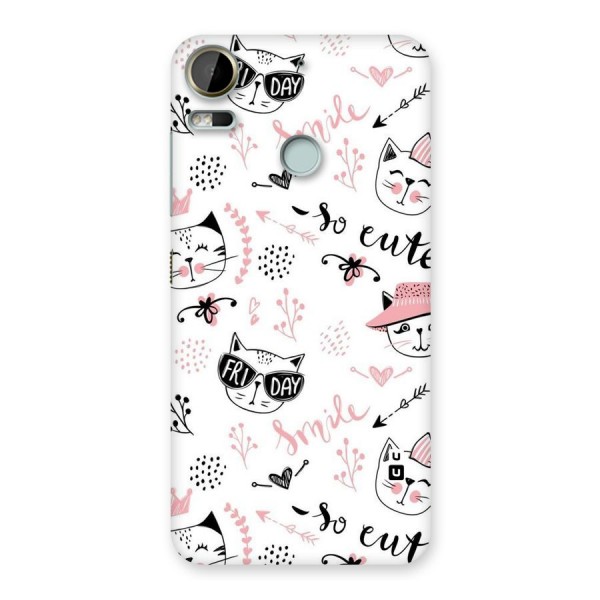 Cute Cat Swag Back Case for Desire 10 Pro