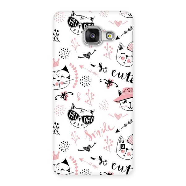 Cute Cat Swag Back Case for Galaxy A3 2016