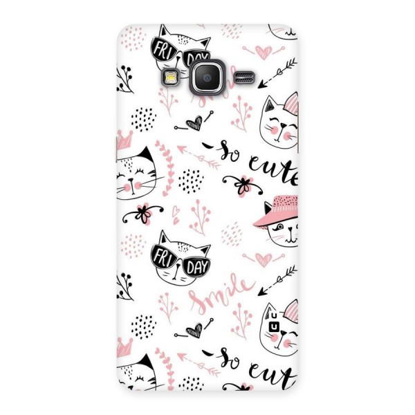 Cute Cat Swag Back Case for Galaxy Grand Prime