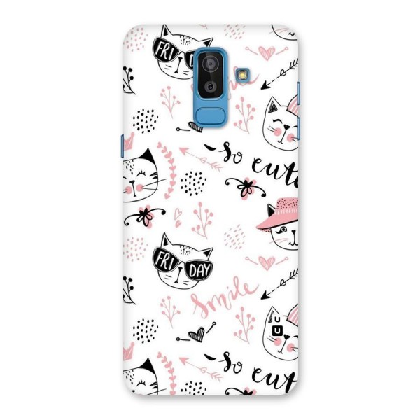 Cute Cat Swag Back Case for Galaxy J8