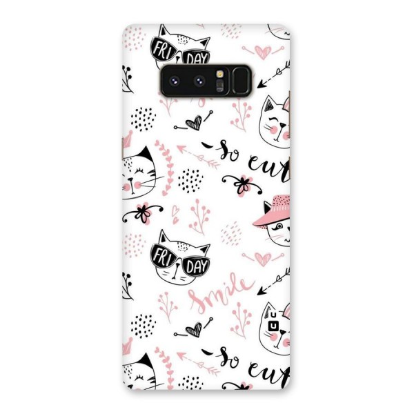 Cute Cat Swag Back Case for Galaxy Note 8